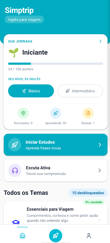 Simptrip App Interface